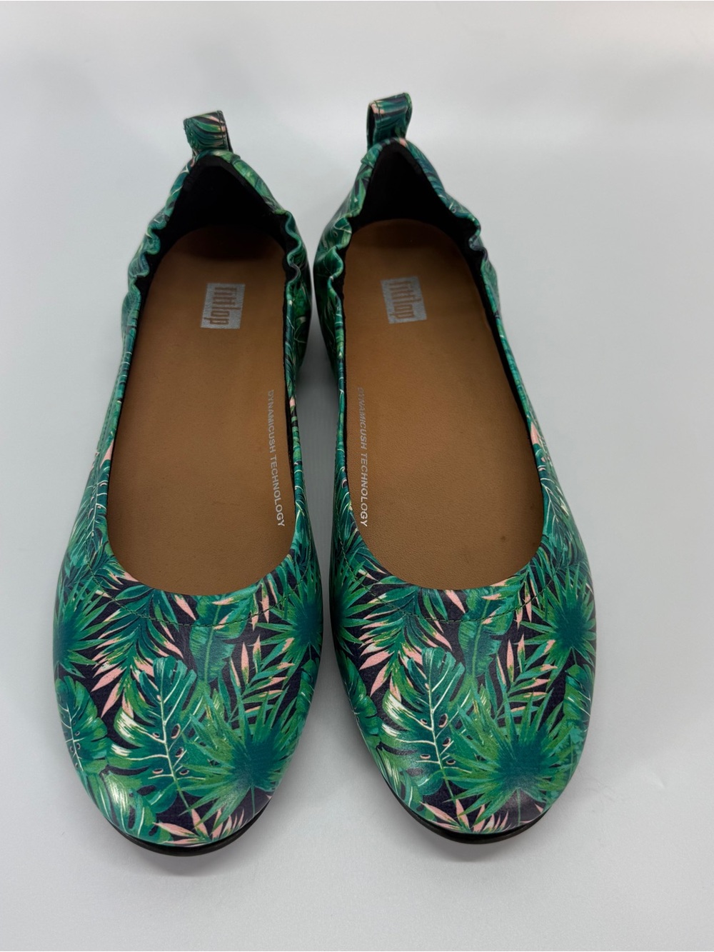 FITFLOP Allegro Jungle Print Ballerina Flat Shoes Comfort Leather Size 8 - Picture 7 of 11